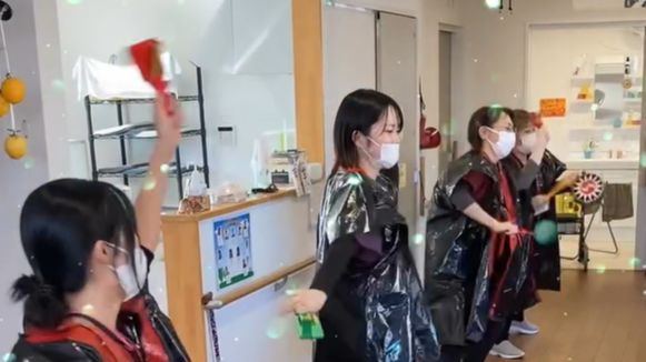 スタッフ全力のソーラン節♪よあけデイサービスでミニ運動会！