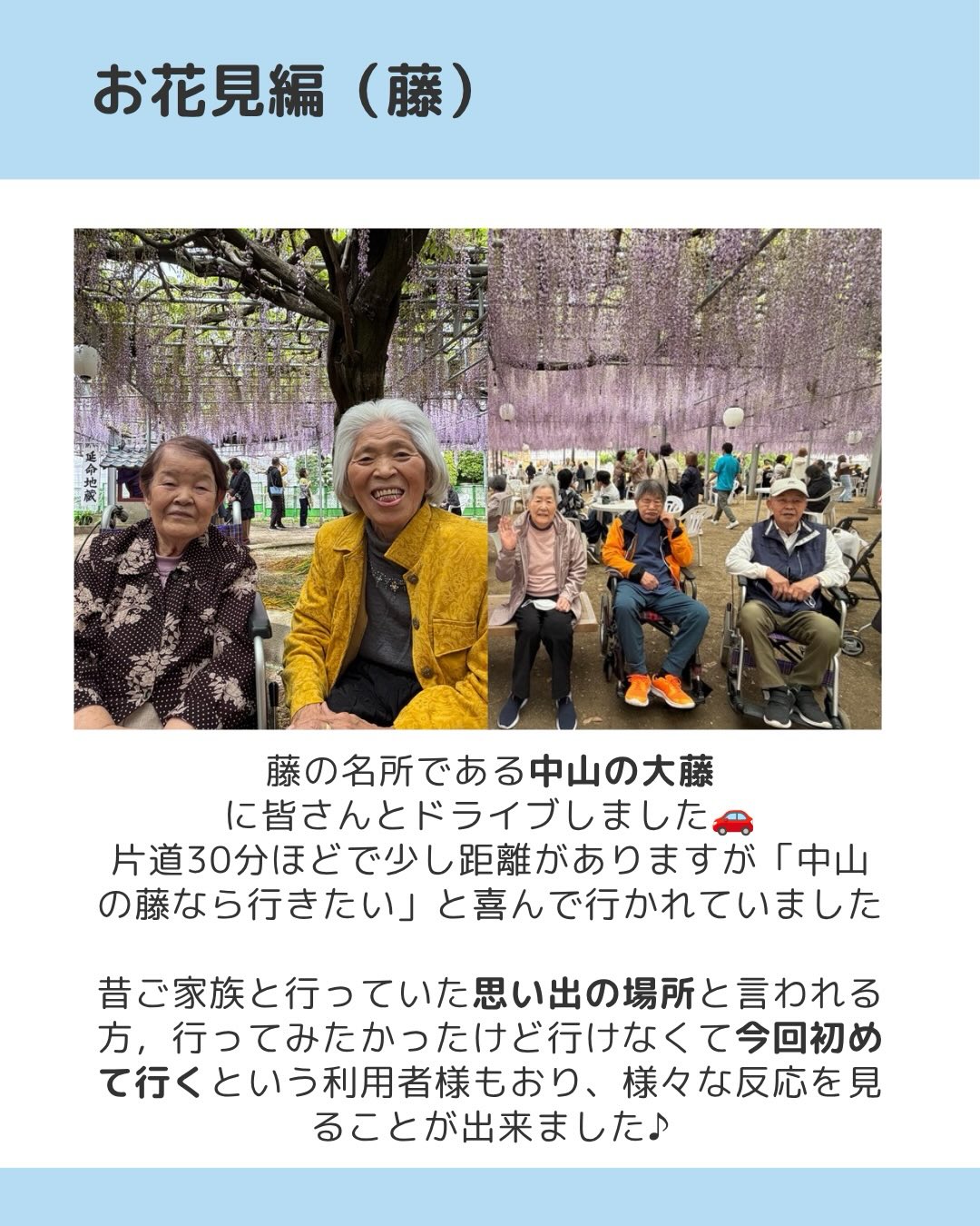 藤の名所である中山の大藤に皆さんとドライブしました